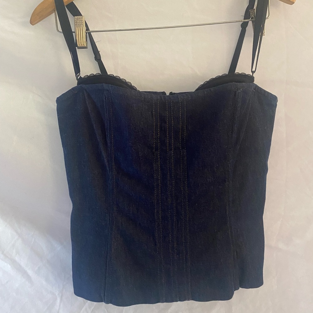 Victoria's Secret Navy Denim Corset
